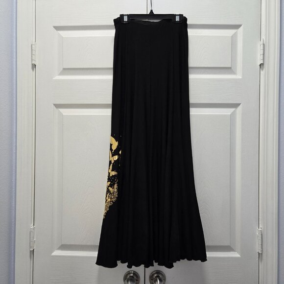 NWT Dance America Black Simple Skirt with Gold Butterflies Medium - Picture 2 of 5
